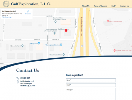 Gulf Exploration LLC - Contact Page